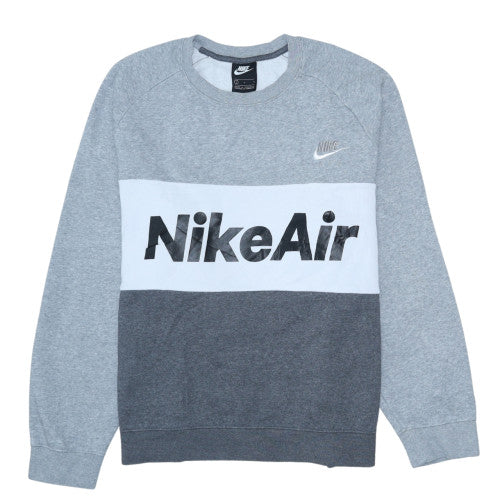 Nike Mens Grey Long Sleeve Crew Neck Pullover Sweatshirt L