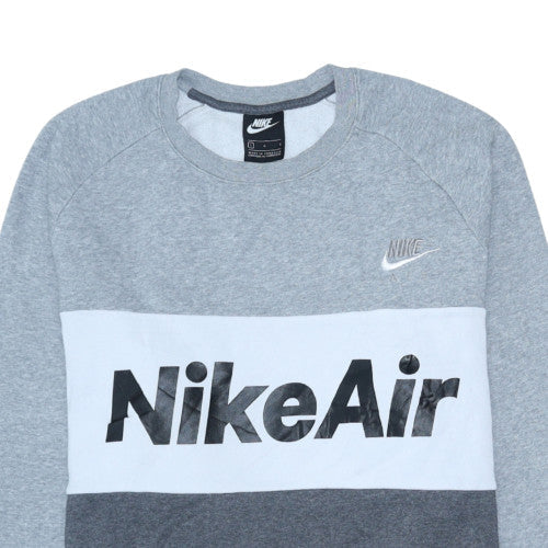 Nike Mens Grey Long Sleeve Crew Neck Pullover Sweatshirt L