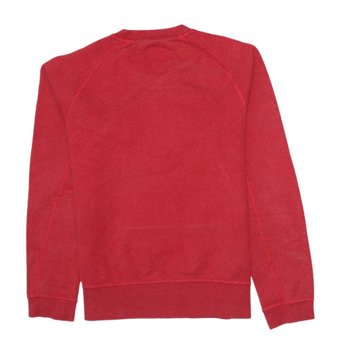 Nike Men's Red Crew Neck Fleece Sweatshirt Small Regular Fit