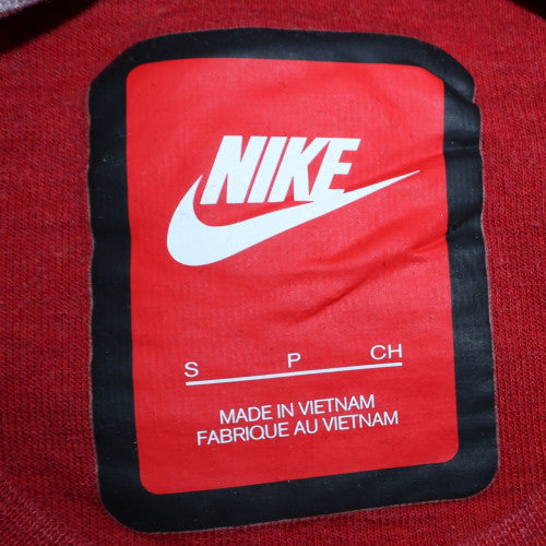 Nike Men's Red Crew Neck Fleece Sweatshirt Small Regular Fit