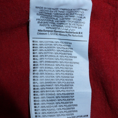 Nike Men's Red Crew Neck Fleece Sweatshirt Small Regular Fit
