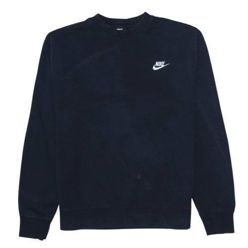 Nike Men's Black Medium Crew Neck Cotton Sweatshirt