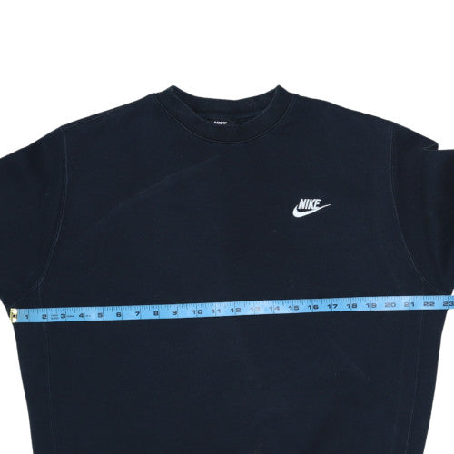 Nike Men's Black Medium Crew Neck Cotton Sweatshirt