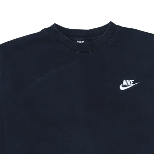 Nike Men's Black Medium Crew Neck Cotton Sweatshirt