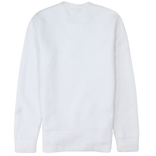 Emporio Armani Men's White Logo Crew Neck Pullover Sweatshirt L