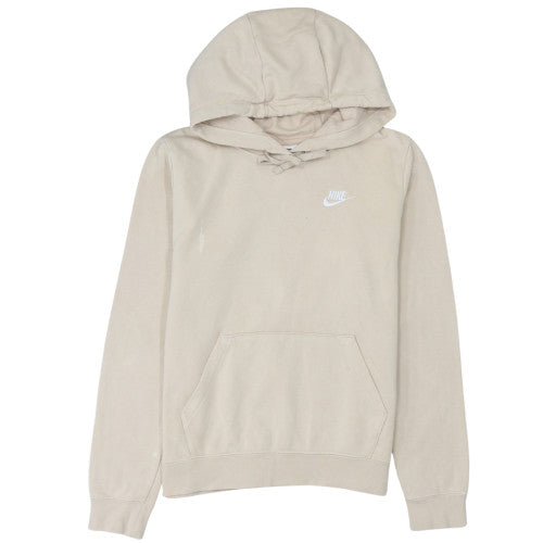 Nike Women's Beige Pullover Hoodie Small Cotton Blend Hooded Sweatshirt
