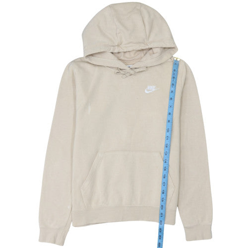 Nike Women's Beige Pullover Hoodie Small Cotton Blend Hooded Sweatshirt