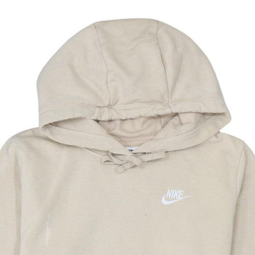 Nike Women's Beige Pullover Hoodie Small Cotton Blend Hooded Sweatshirt