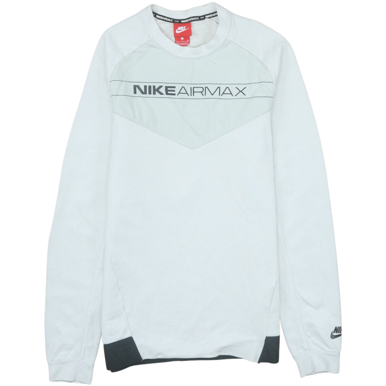 Nike Air Max Men's Grey Small Pullover Sweatshirt Crew Neck