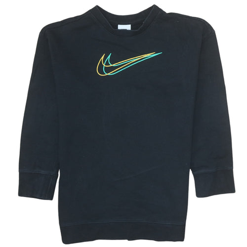 Nike Boys Black Pullover Sweatshirt M 11-12 Years Graphic Logo Crew Neck
