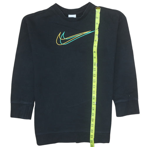 Nike Boys Black Pullover Sweatshirt M 11-12 Years Graphic Logo Crew Neck
