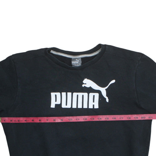Puma Men's Black Pullover Sweatshirt Size S Crew Neck Fleece