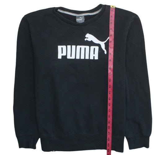 Puma Men's Black Pullover Sweatshirt Size S Crew Neck Fleece