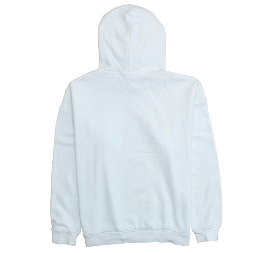 Adidas Women's White Pullover Hoodie Size 12 Graphic Logo Design