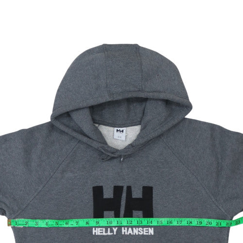 Helly Hansen Men's Grey Pullover Hoodie M Fleece Logo Outdoor
