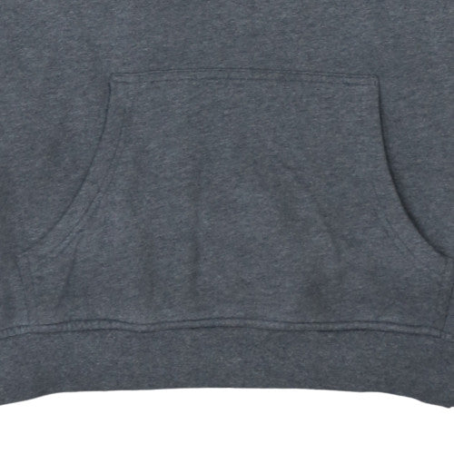 Helly Hansen Men's Grey Pullover Hoodie M Fleece Logo Outdoor