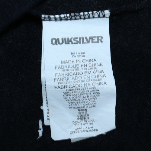 Quiksilver Womens Black Full Zip Hoodie Size 14 Graphic Print