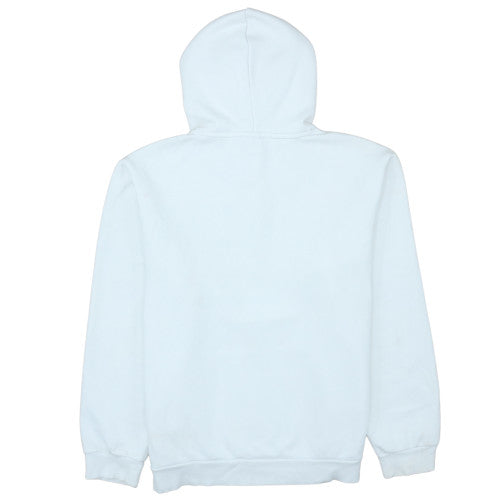 Puma Men's White Pullover Hoodie L Sports Logo Fleece Sweatshirt
