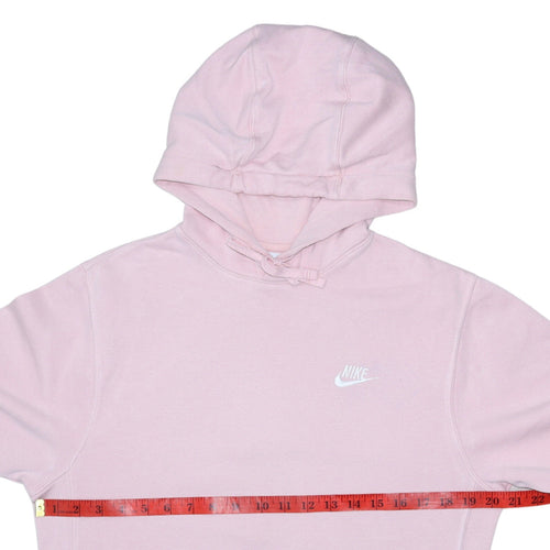 Nike Womens Pink Pullover Hoodie XS Cotton Blend Logo Sweatshirt
