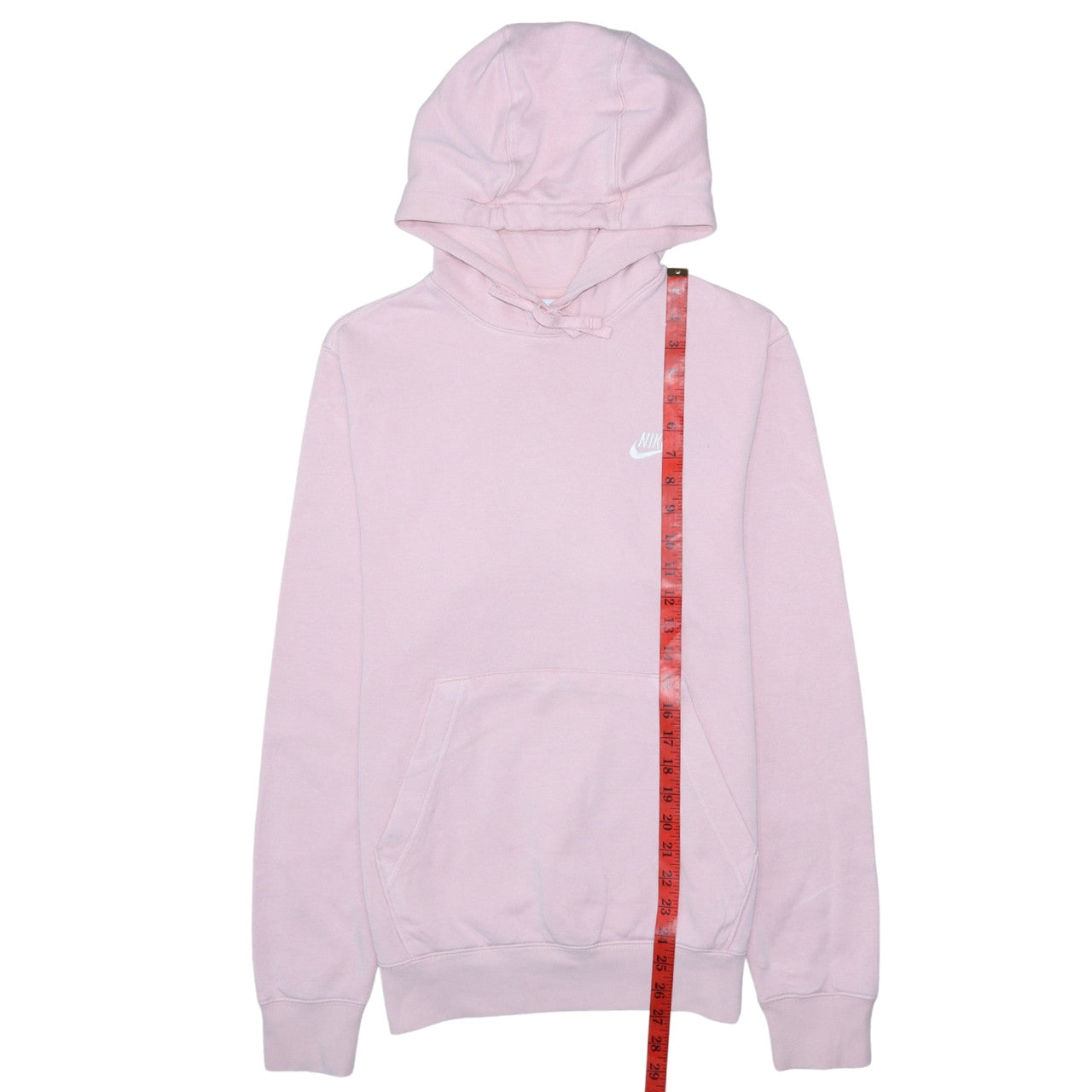 Nike Womens Pink Pullover Hoodie XS Cotton Blend Logo Sweatshirt