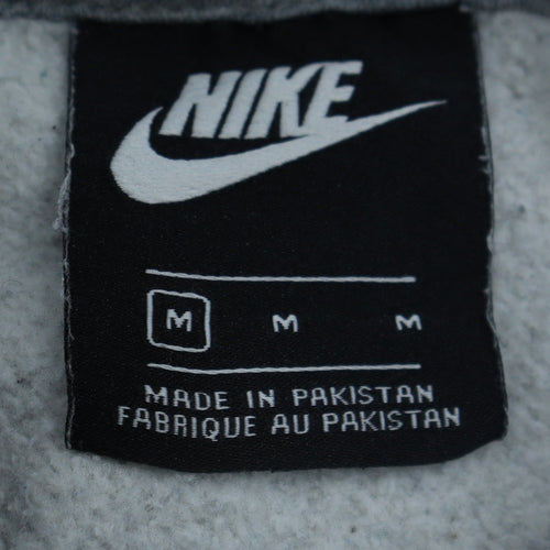 Nike Womens Grey Pullover Hoodie Sweatshirt M Cotton Blend