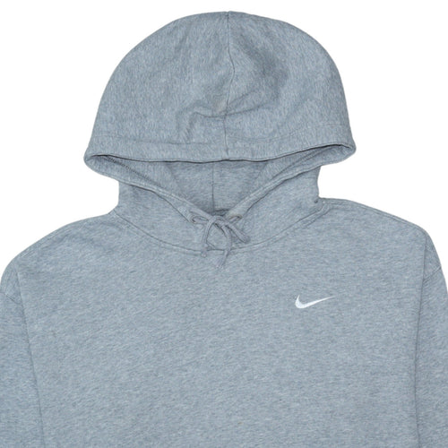 Nike Womens Grey Pullover Hoodie Sweatshirt M Cotton Blend