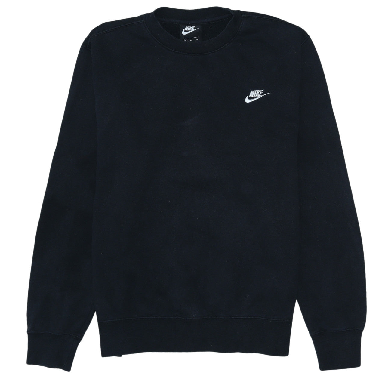 Nike Men Black Crew Neck Pullover Sweatshirt M Regular Fit