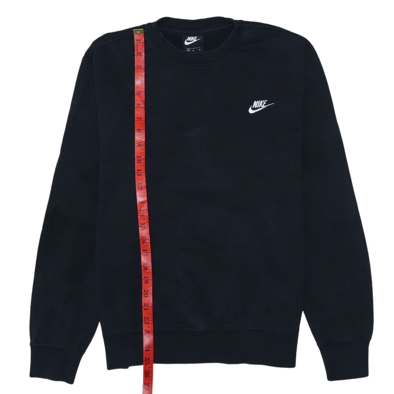 Nike Men Black Crew Neck Pullover Sweatshirt M Regular Fit