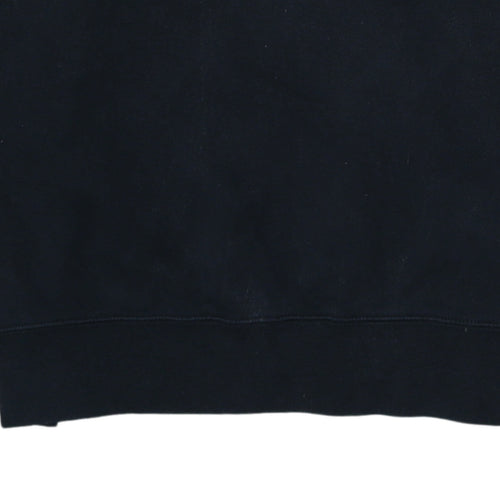 Nike Men Black Crew Neck Pullover Sweatshirt M Regular Fit