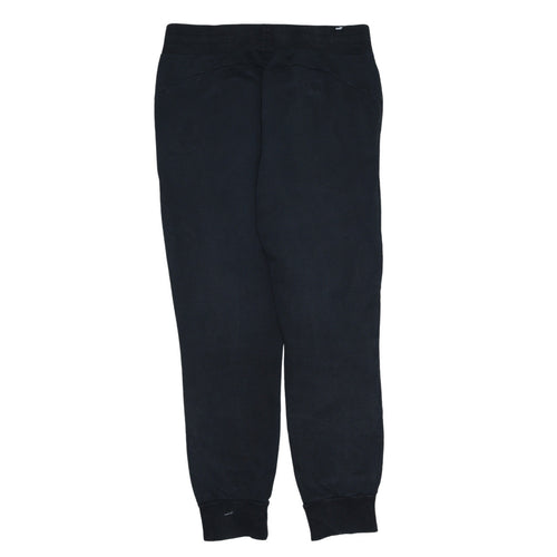 Puma Womens Black Jogger Trousers Size 12 Regular Fit Fleece