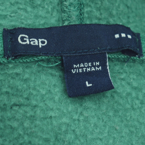 GAP Men's Green Pullover Logo Hoodie Size L Fleece Sweatshirt