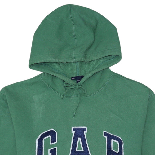 GAP Men's Green Pullover Logo Hoodie Size L Fleece Sweatshirt