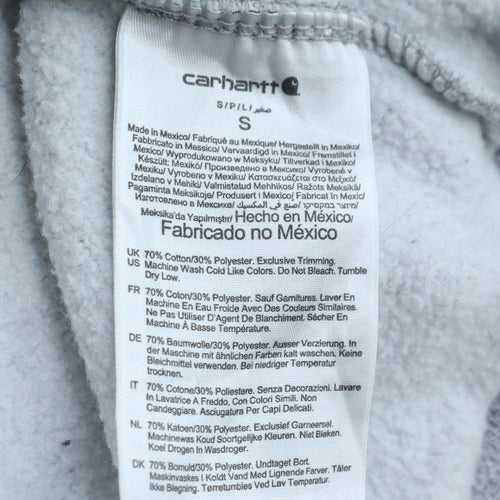 Carhartt Men's Grey 1/4 Zip Fleece Sweatshirt Size S Relaxed Fit