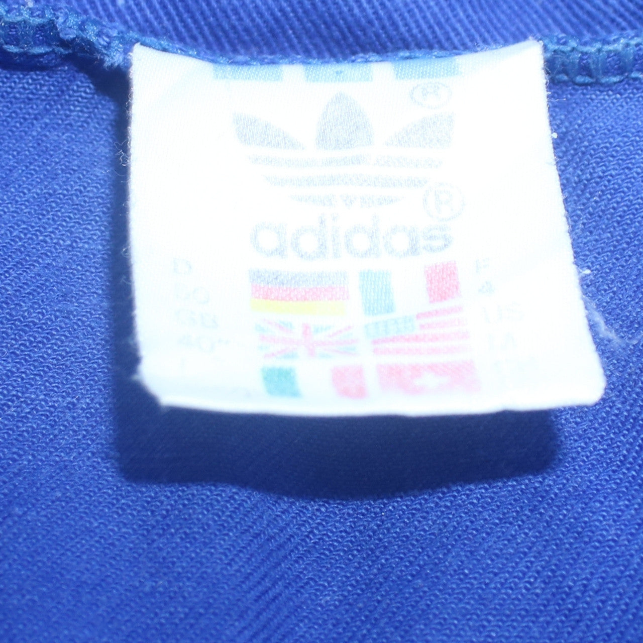 Adidas Womens Blue Henley Pullover Sweatshirt Size 14 Classic Cotton Logo