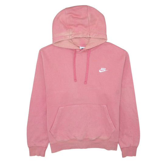 Nike Womens Pink Pullover Hoodie Medium Cotton Blend Casual Sweatshirt
