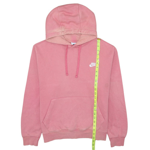 Nike Womens Pink Pullover Hoodie Medium Cotton Blend Casual Sweatshirt