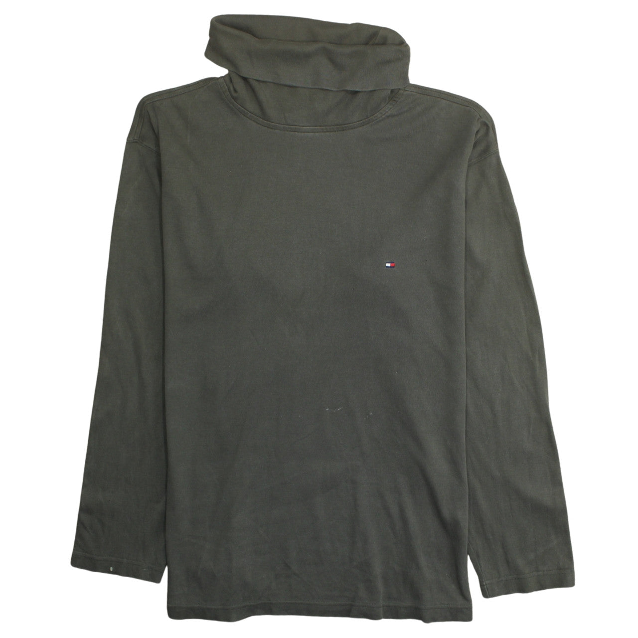 Tommy Hilfiger Men's Green L Pullover Cotton Sweatshirt