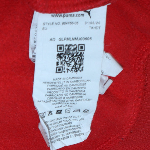 Puma Men's Red 2XL Pullover Hoodie Fleece Sports Sweatshirt