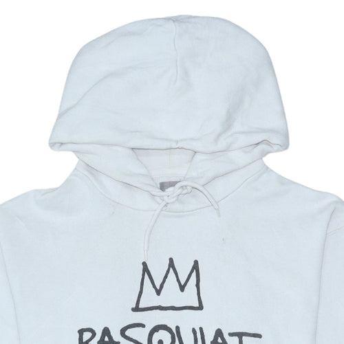 GAP Men’s White Basquiat Pullover Hoodie M Art Graphic Print