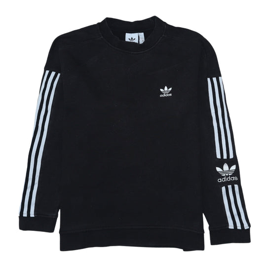 Adidas Mens Black Crew Neck Pullover Sweatshirt Size M