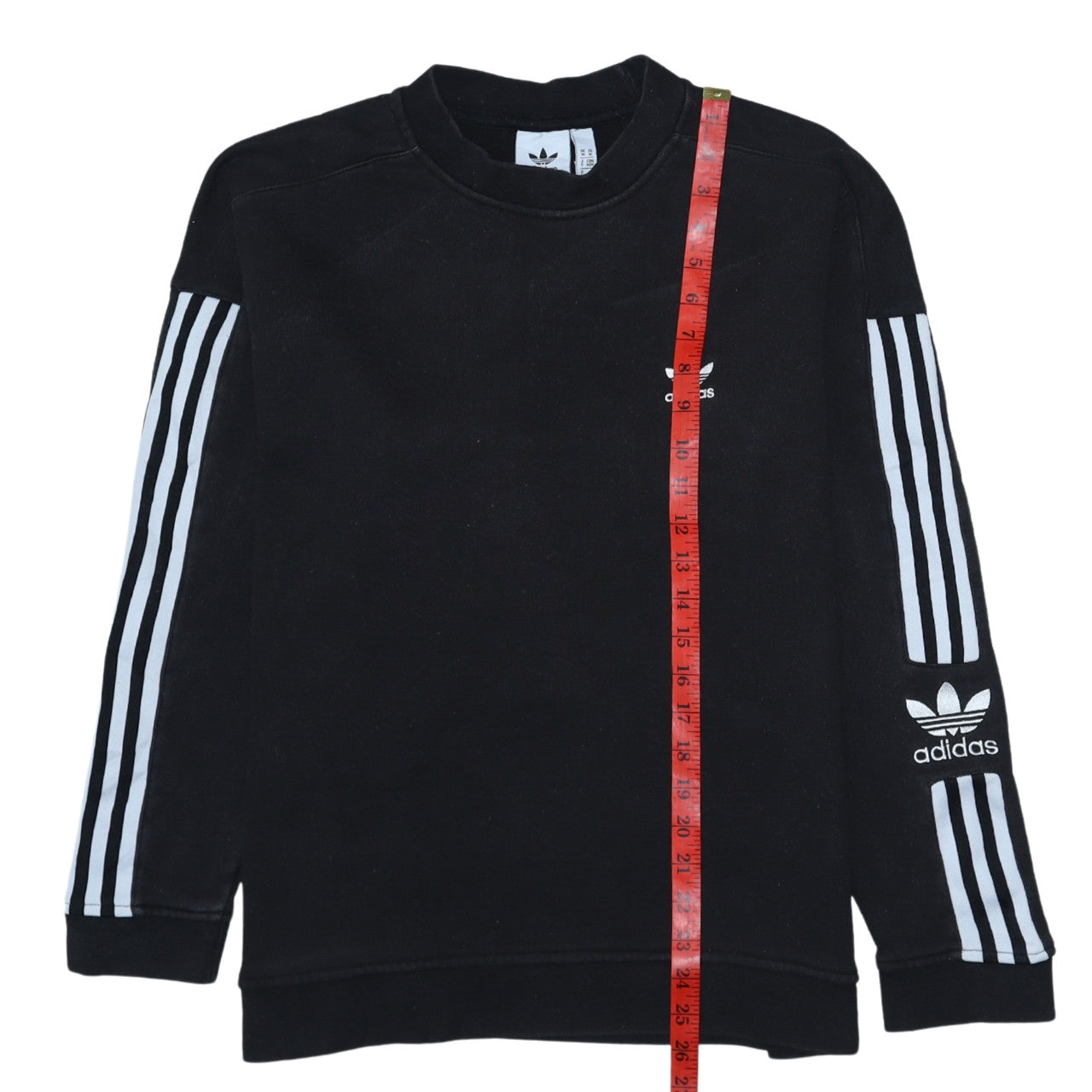 Adidas Mens Black Crew Neck Pullover Sweatshirt Size M