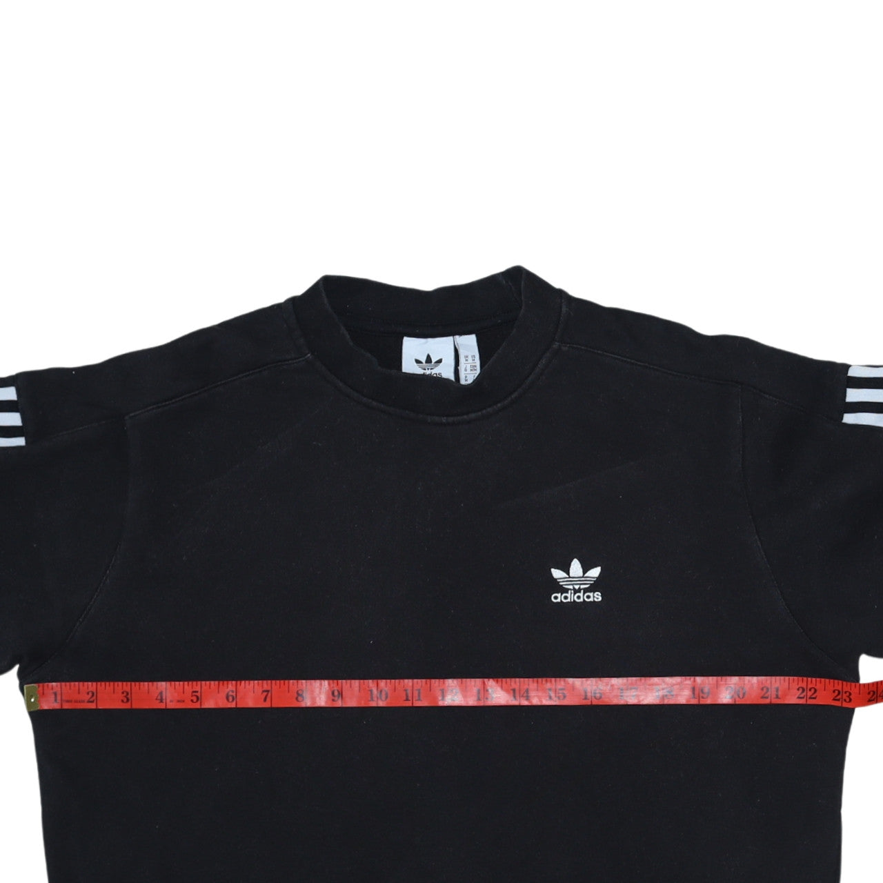 Adidas Mens Black Crew Neck Pullover Sweatshirt Size M