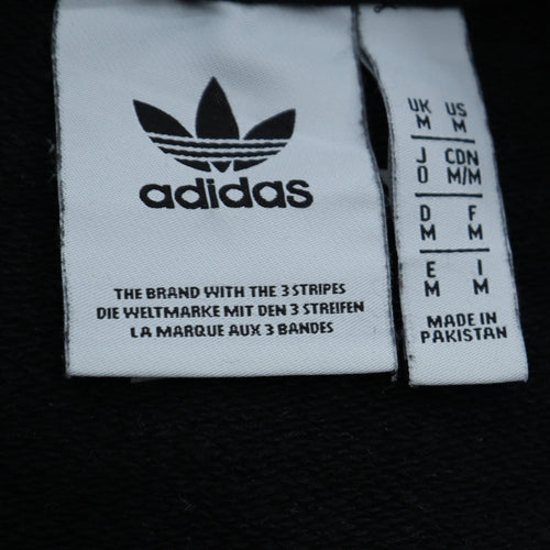 Adidas Mens Black Crew Neck Pullover Sweatshirt Size M