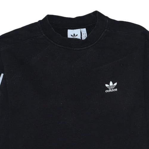 Adidas Mens Black Crew Neck Pullover Sweatshirt Size M