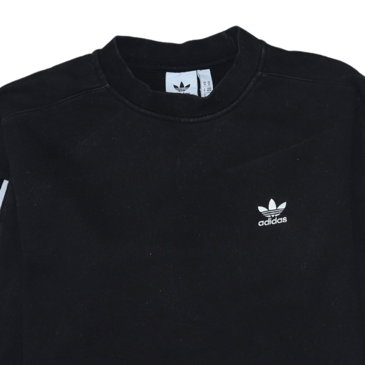 Adidas Mens Black Crew Neck Pullover Sweatshirt Size M