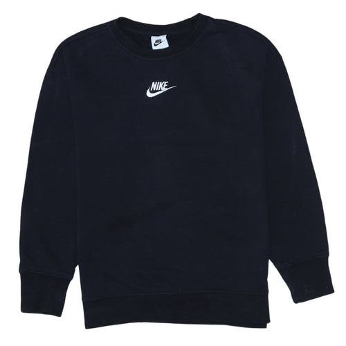 Nike Boys Black Crew Neck Pullover Sweatshirt 146cm