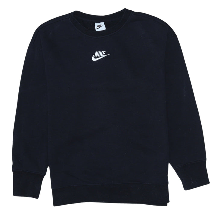 Nike Boys Black Crew Neck Pullover Sweatshirt 146cm