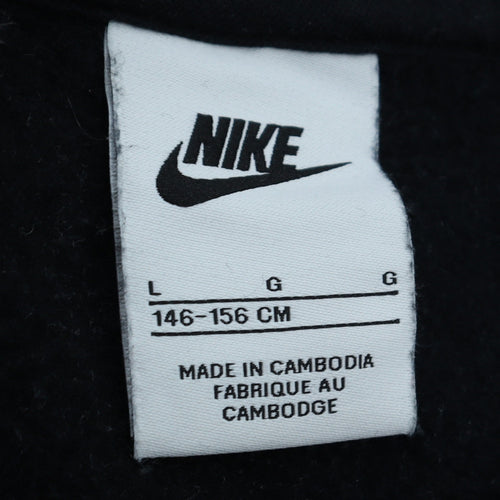 Nike Boys Black Crew Neck Pullover Sweatshirt 146cm