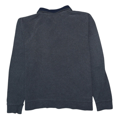 Tommy Hilfiger Mens Grey 1/2 Zip Collared Cotton Jumper L