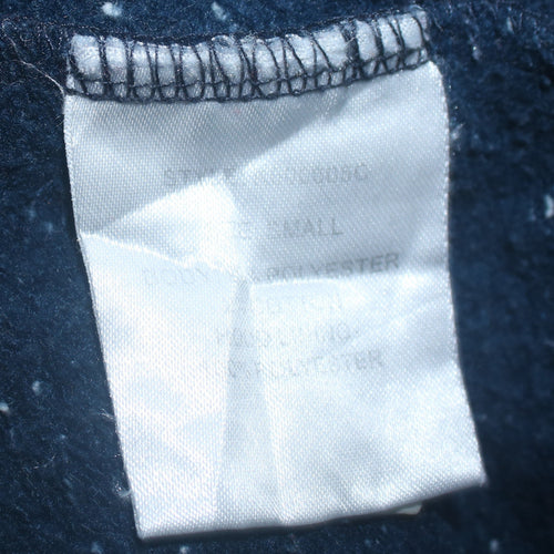 Kangol Men's Blue Small Full Zip Hoodie with Logo Detail